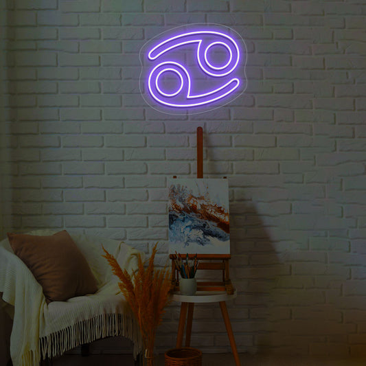 Cancer Zodiac Neon Sign