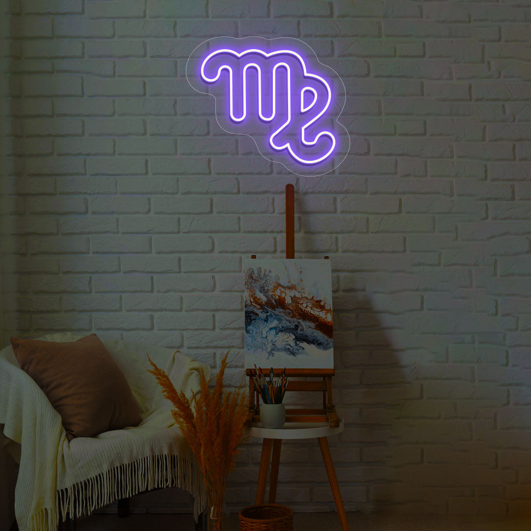 Virgo Zodiac Neon Sign