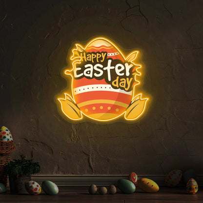 Happy Easter Day Egg Neon Artwork Sign