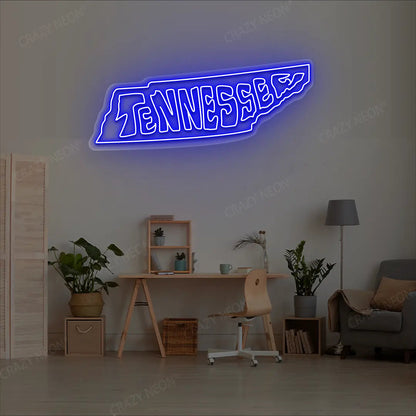 TENNESSEE Map Neon Sign