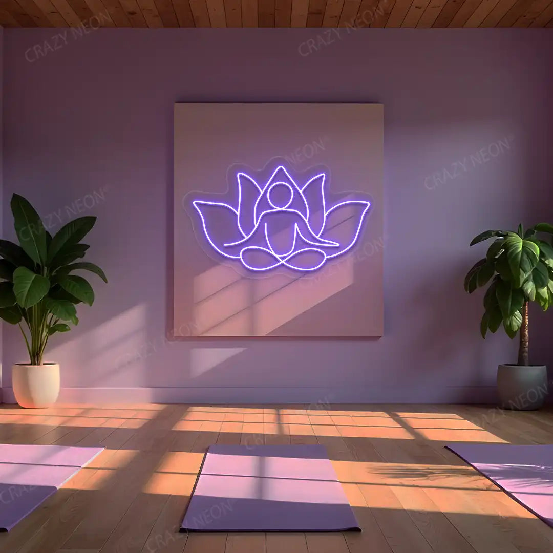 Lotus Meditation Neon Sign