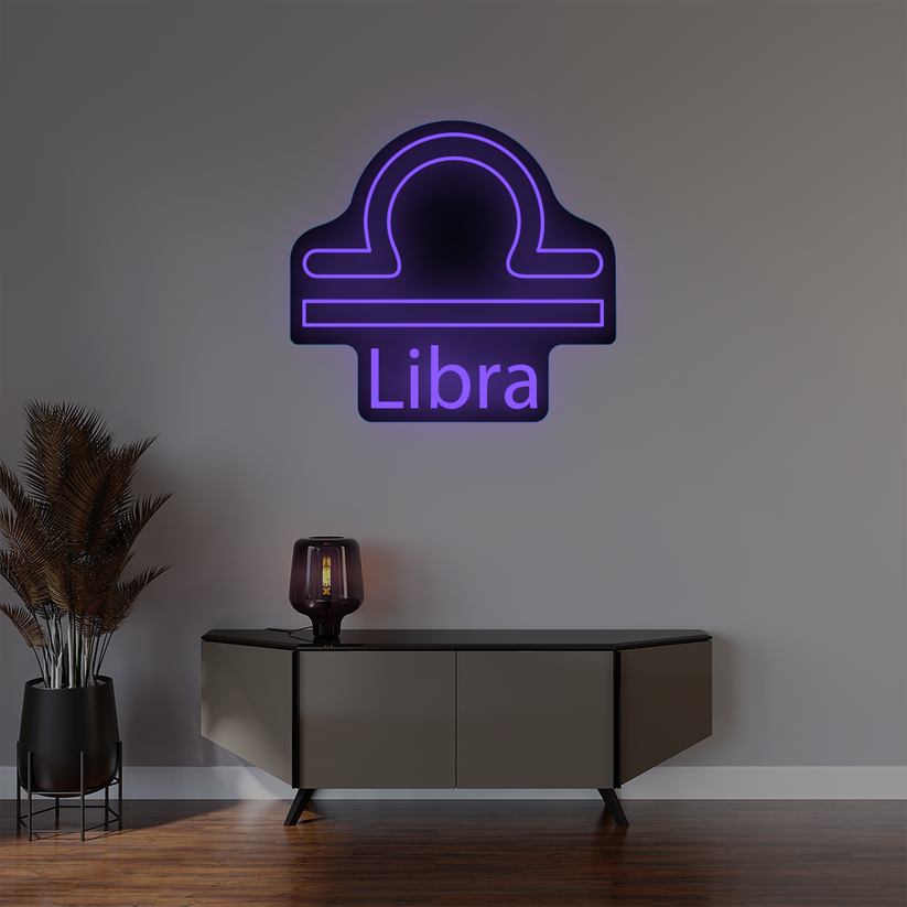 Libra Zodiac Illuminated Sign