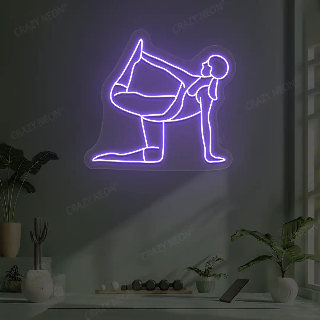 Ardha Dhanurasana Yoga Neon Sign