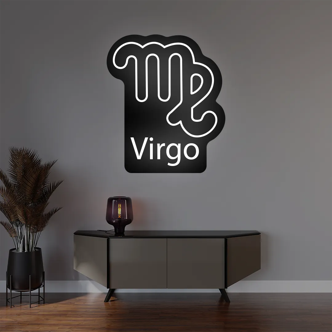 Virgo Zodiac Illuminated Sign