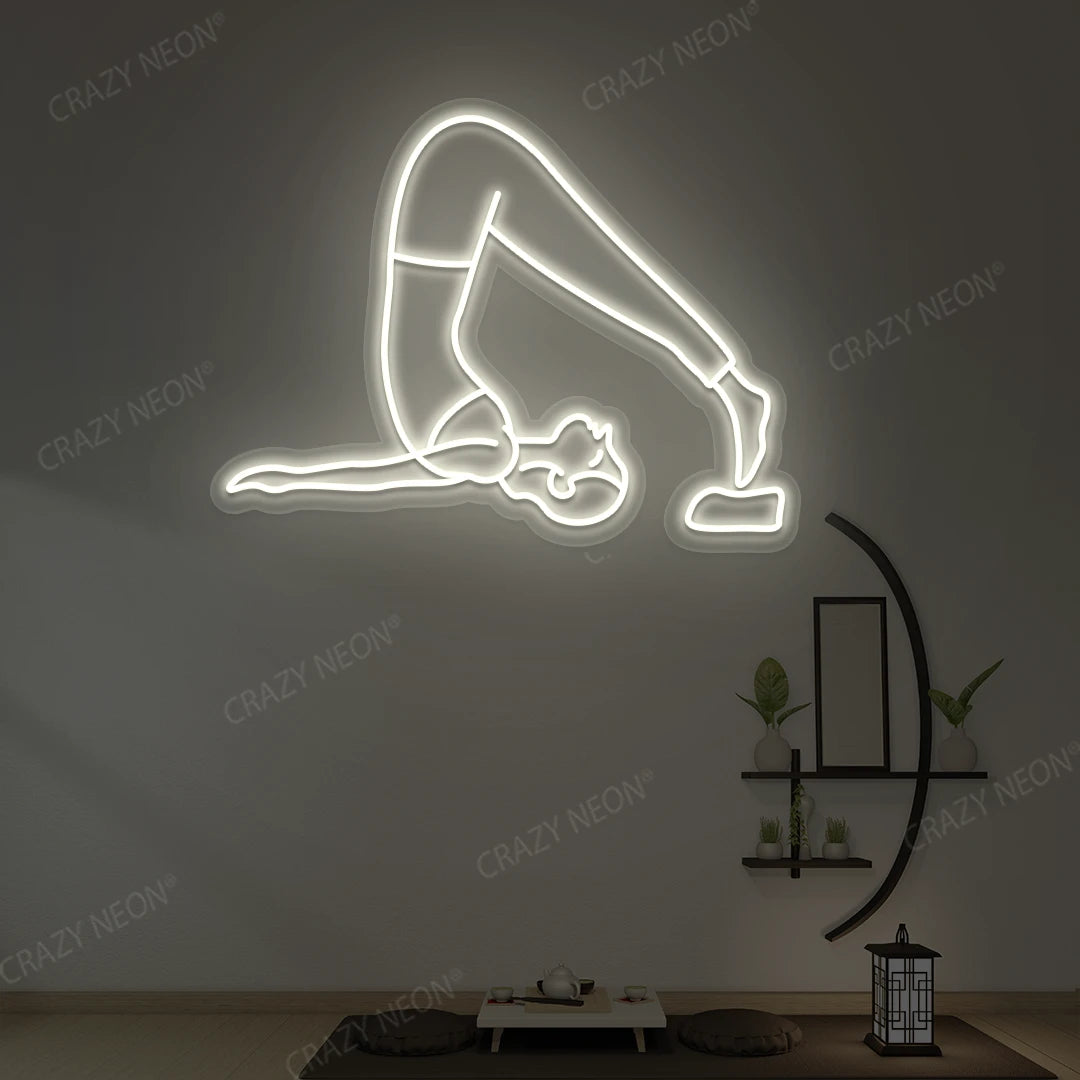Halasana Yoga Neon Sign
