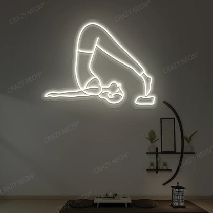 Halasana Yoga Neon Sign