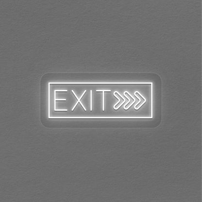 Exit With Arrow Neon Sign