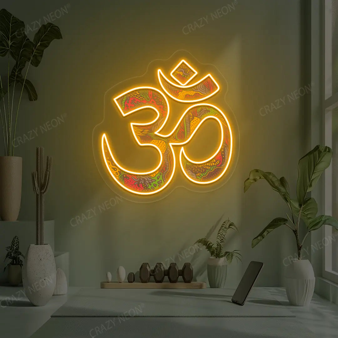 Psychedelic OM Neon Artwork Sign