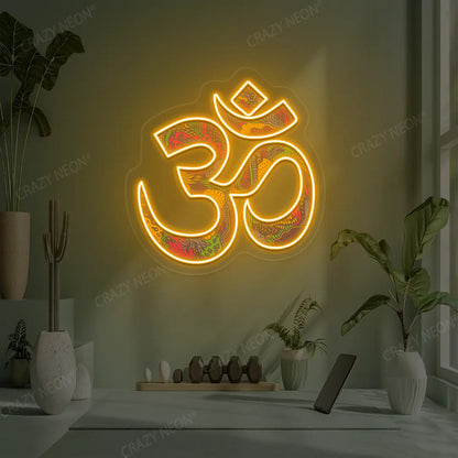 Psychedelic OM Neon Artwork Sign