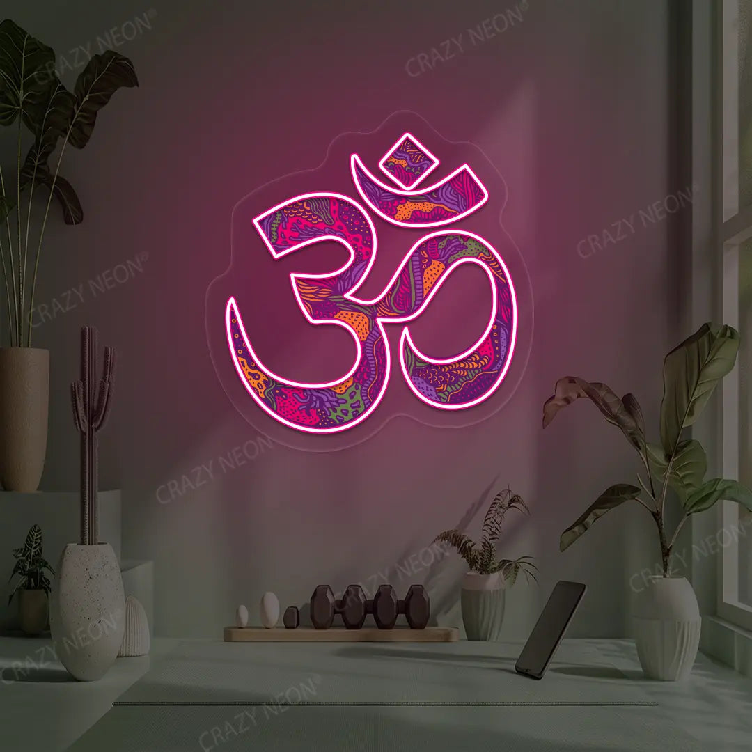 Psychedelic OM Neon Artwork Sign