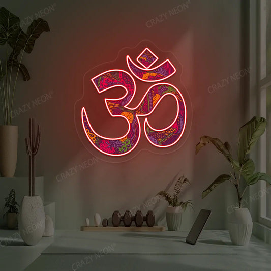 Psychedelic OM Neon Artwork Sign