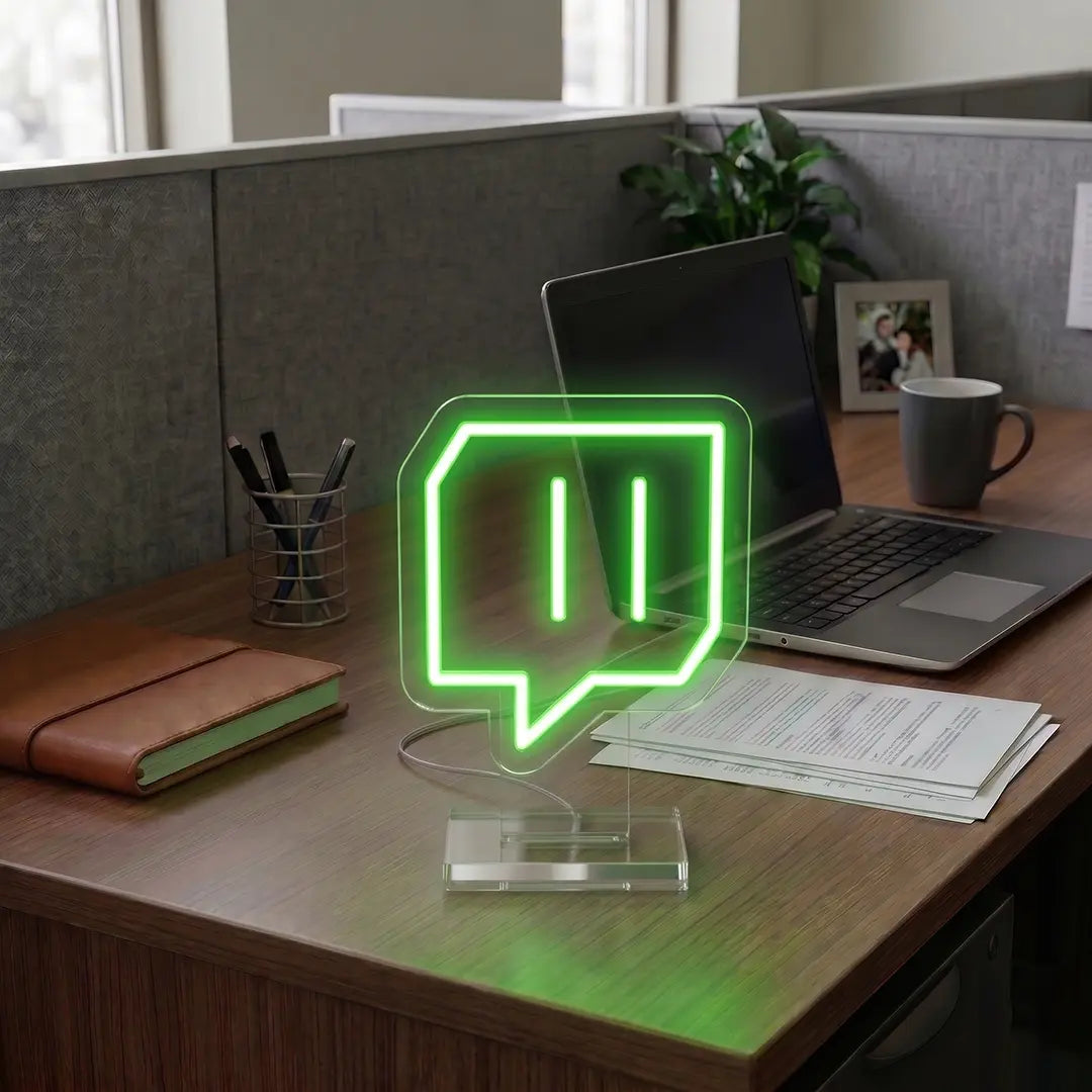 Twitch Logo Mini Neon Sign