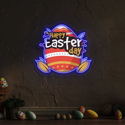 Happy Easter Day Egg Neon Artwork Sign