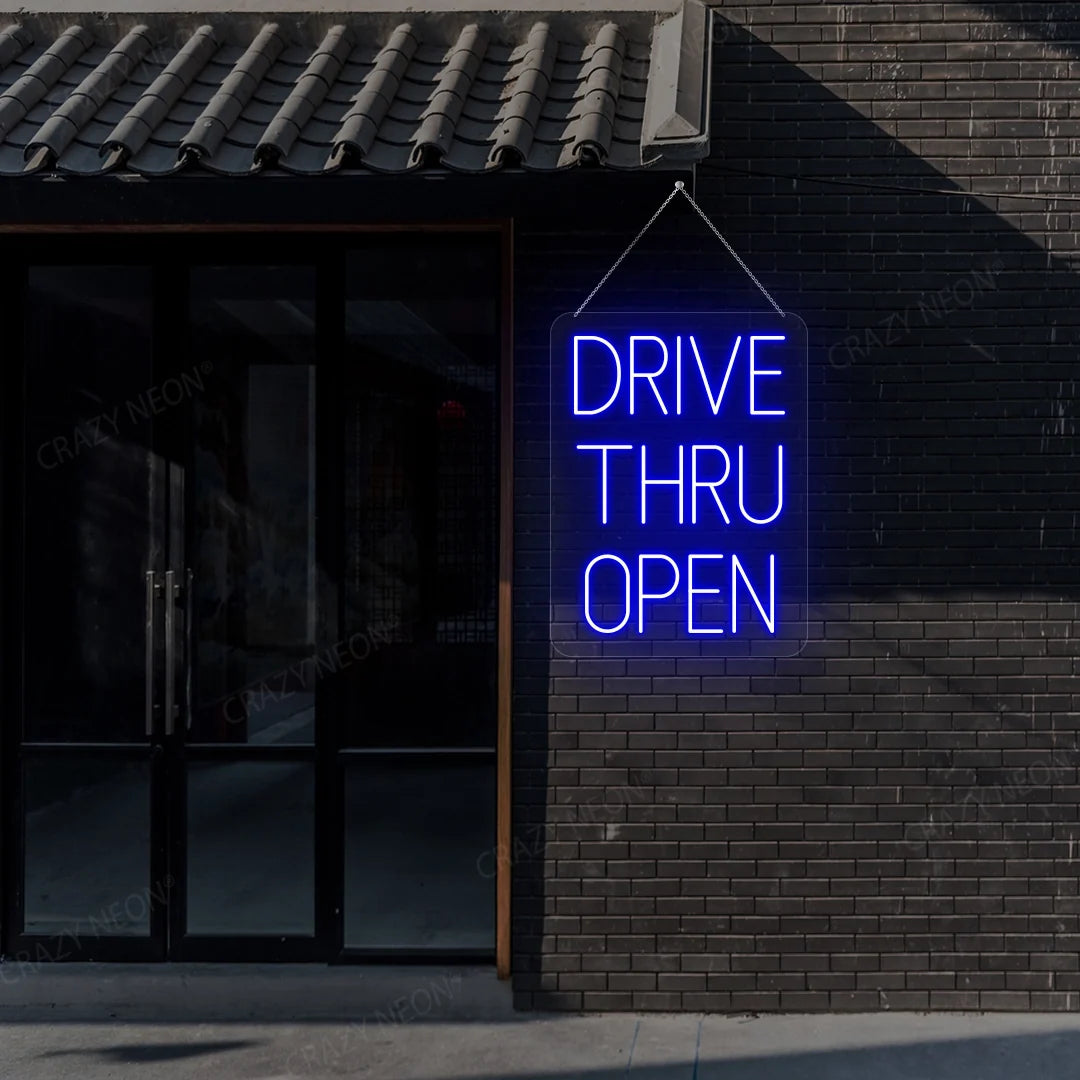Drive Thru Open Neon Sign