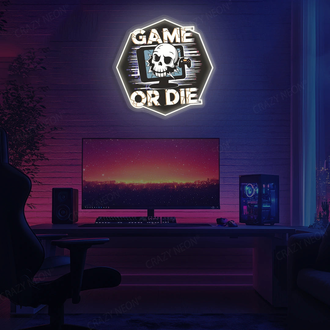 Game Or Die Neon Artwork Sign