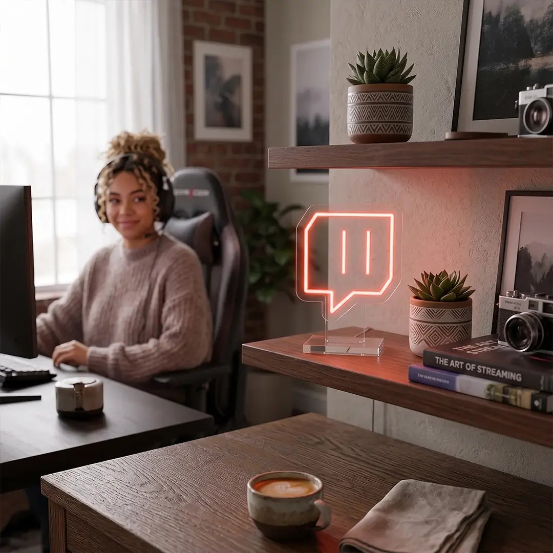 Twitch Logo Mini Neon Sign