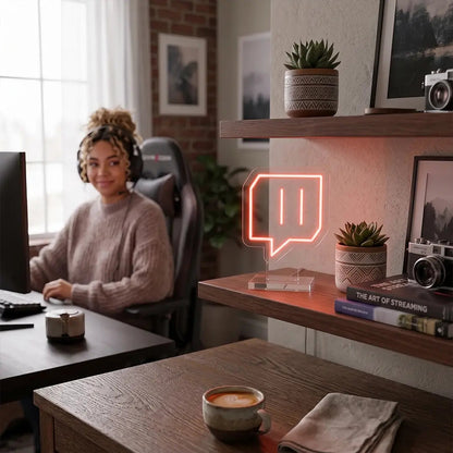 Twitch Logo Mini Neon Sign