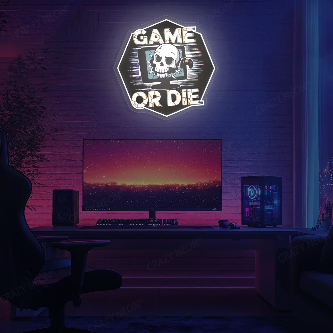 Game Or Die Neon Artwork Sign
