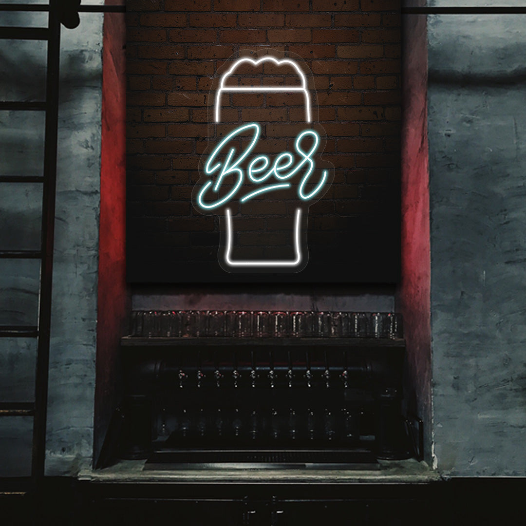 Beer Glass Neon Sign - Multicolor