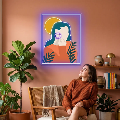 Calm Aura Abstract Neon Artwork Sign