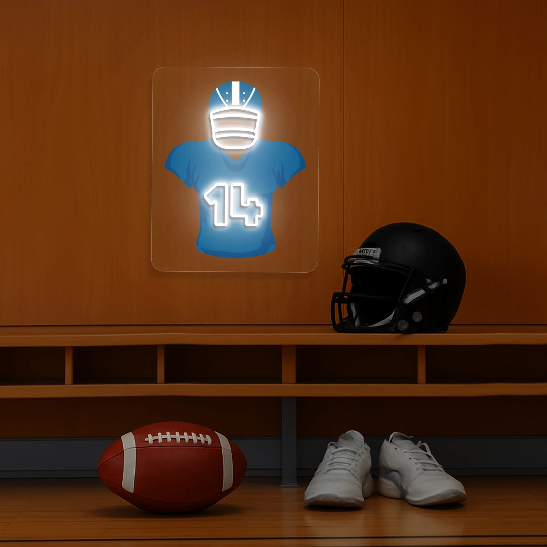 IND Jersey Football Neon Artwork Sign