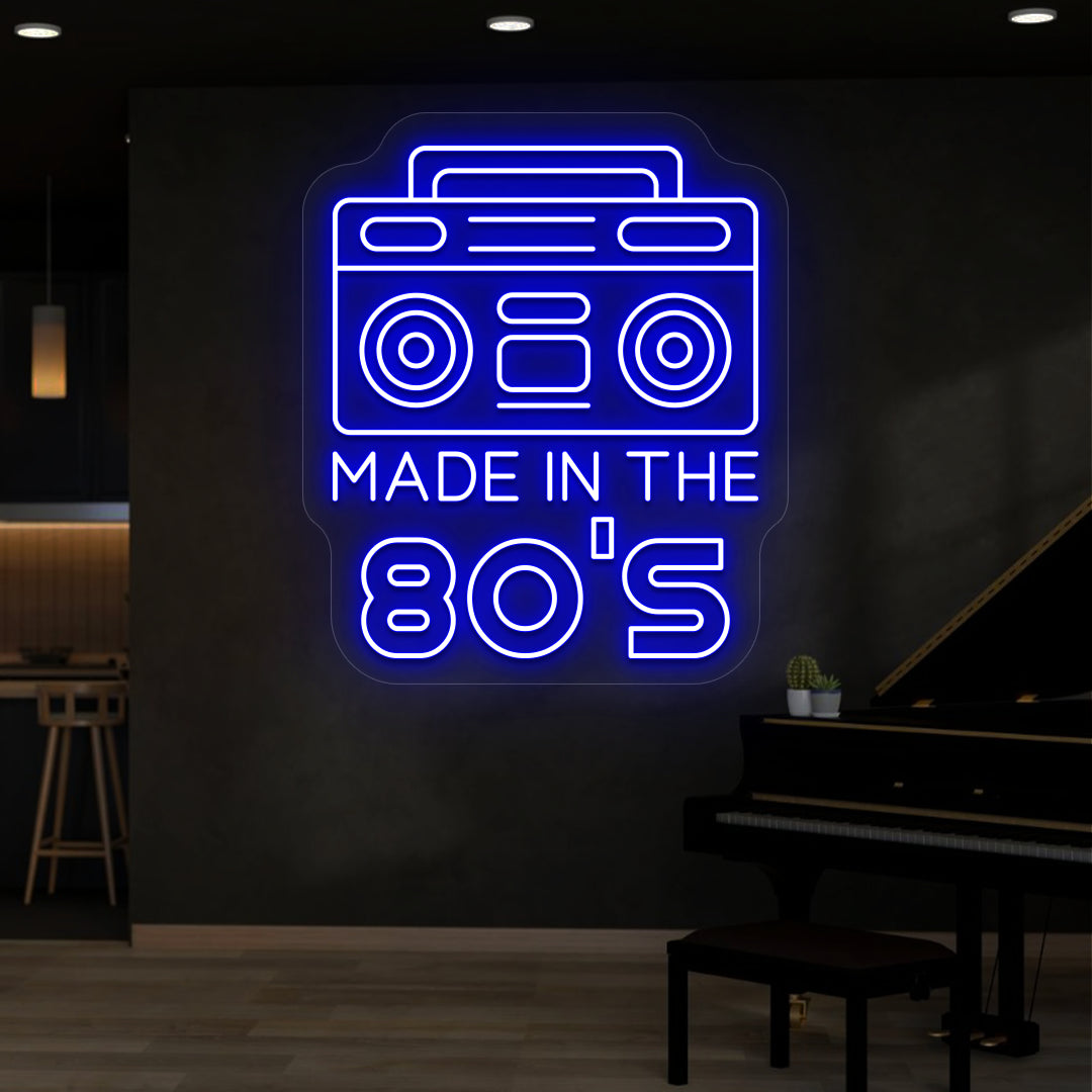 Made in the 80s Stereo Vintage Neon Sign