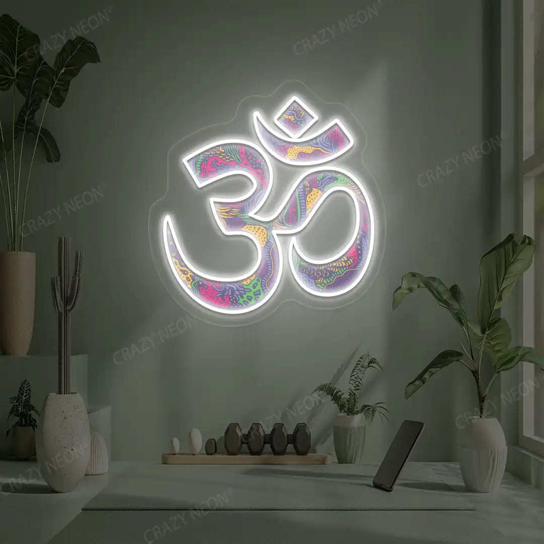 Psychedelic OM Neon Artwork Sign