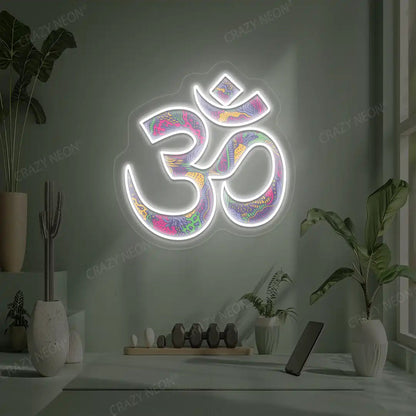 Psychedelic OM Neon Artwork Sign