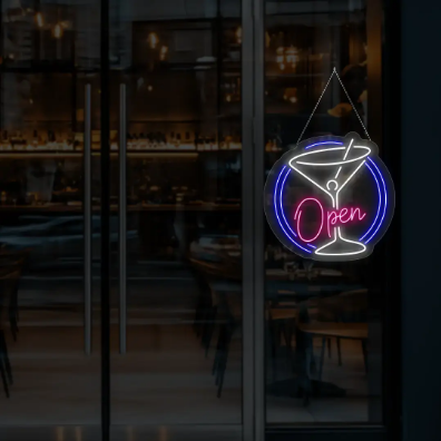 Cocktail Open Neon Sign