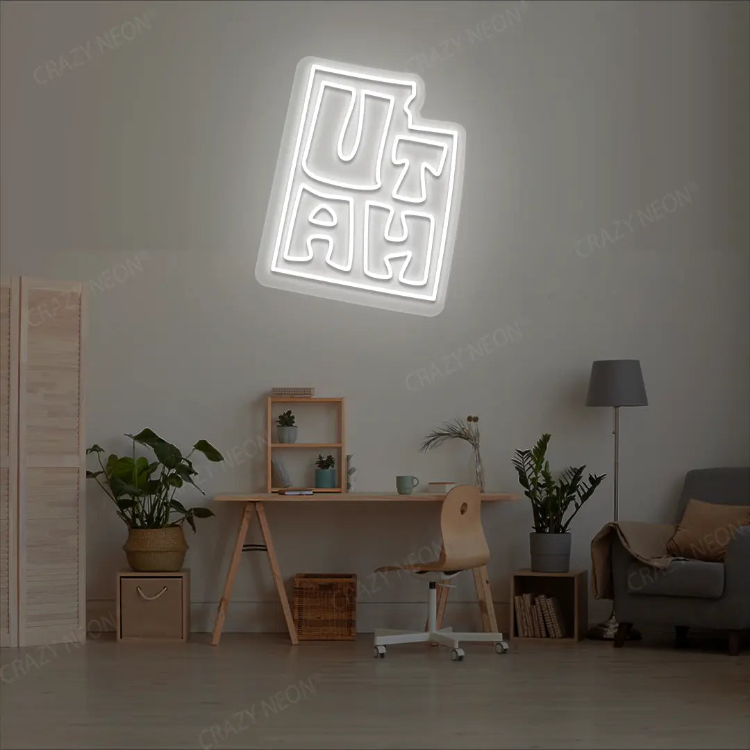 UTAH Map Neon Sign