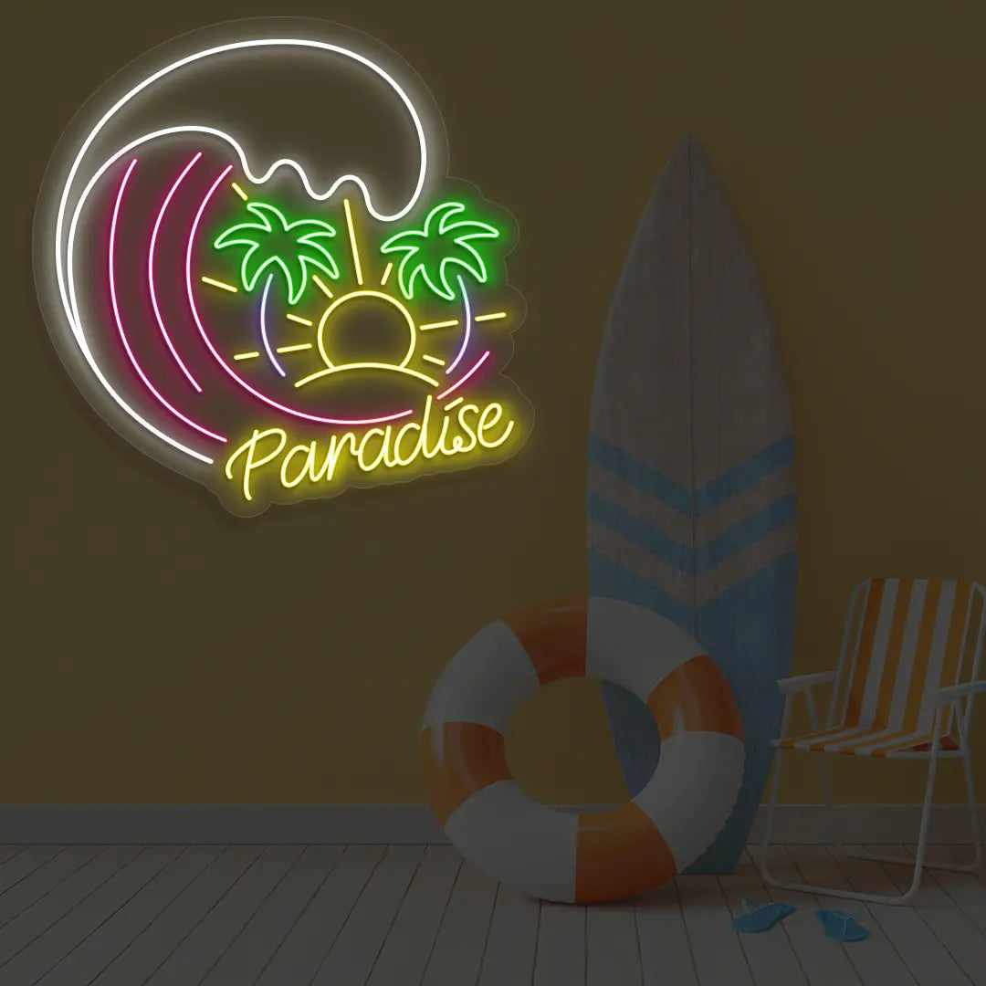 Paradise Beach Neon Sign