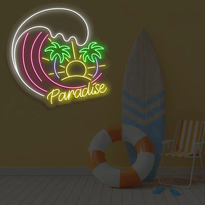 Paradise Beach Neon Sign