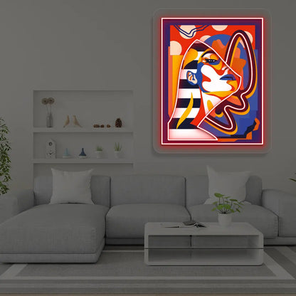 Pharaonic Abstract Neon Artwork Sign