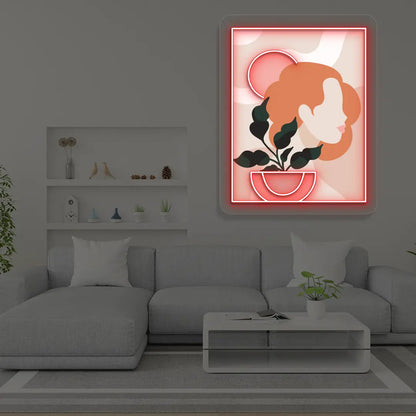 Flora Portarit Abstract Neon Artwork Sign