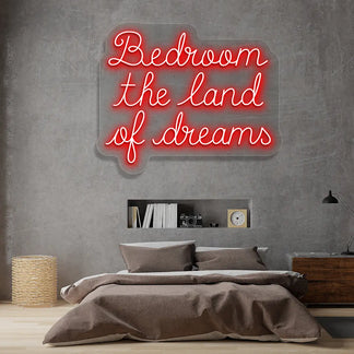 Bedroom The Land Of Dreams Neon Sign