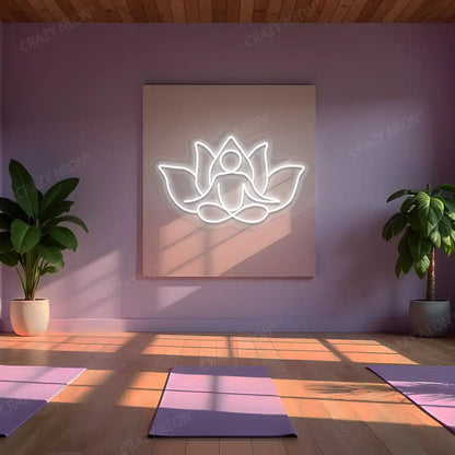 Lotus Meditation Neon Sign