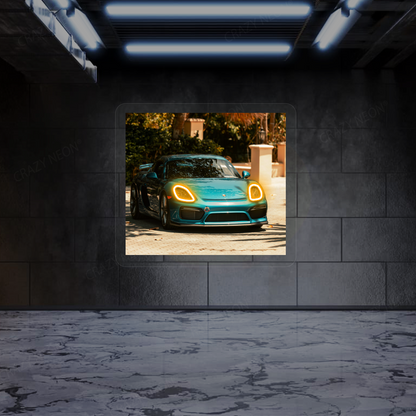 718 Cayman GT4 Neon Artwork Sign