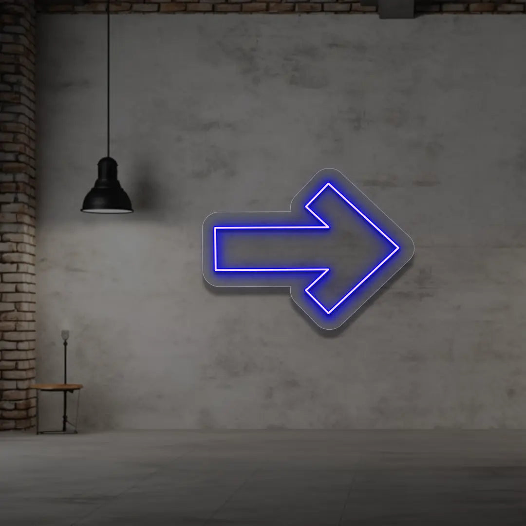 Right Arrow Neon Sign