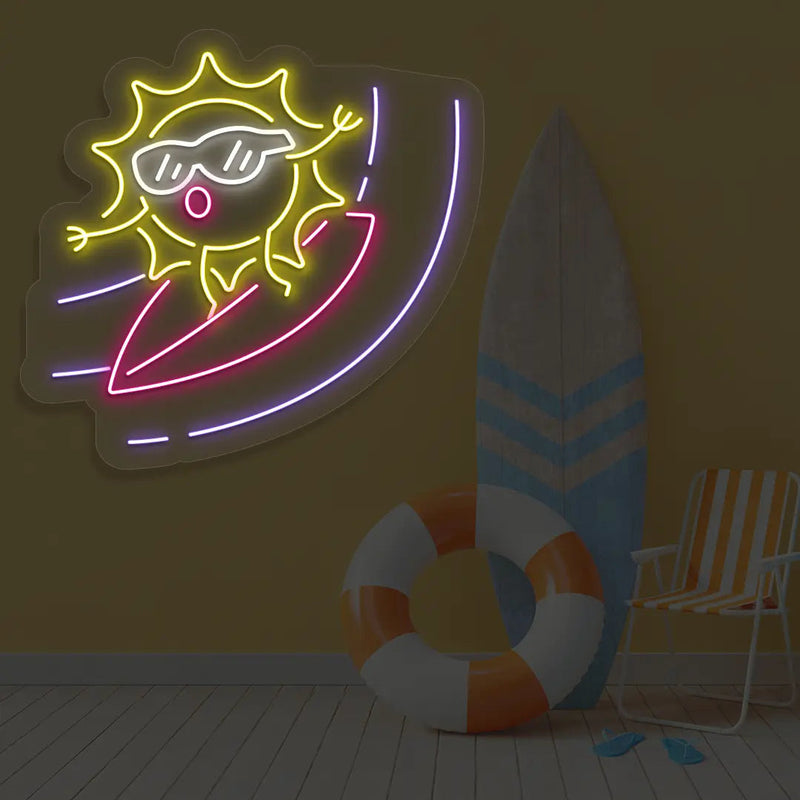 Sunny Surfer Neon Sign