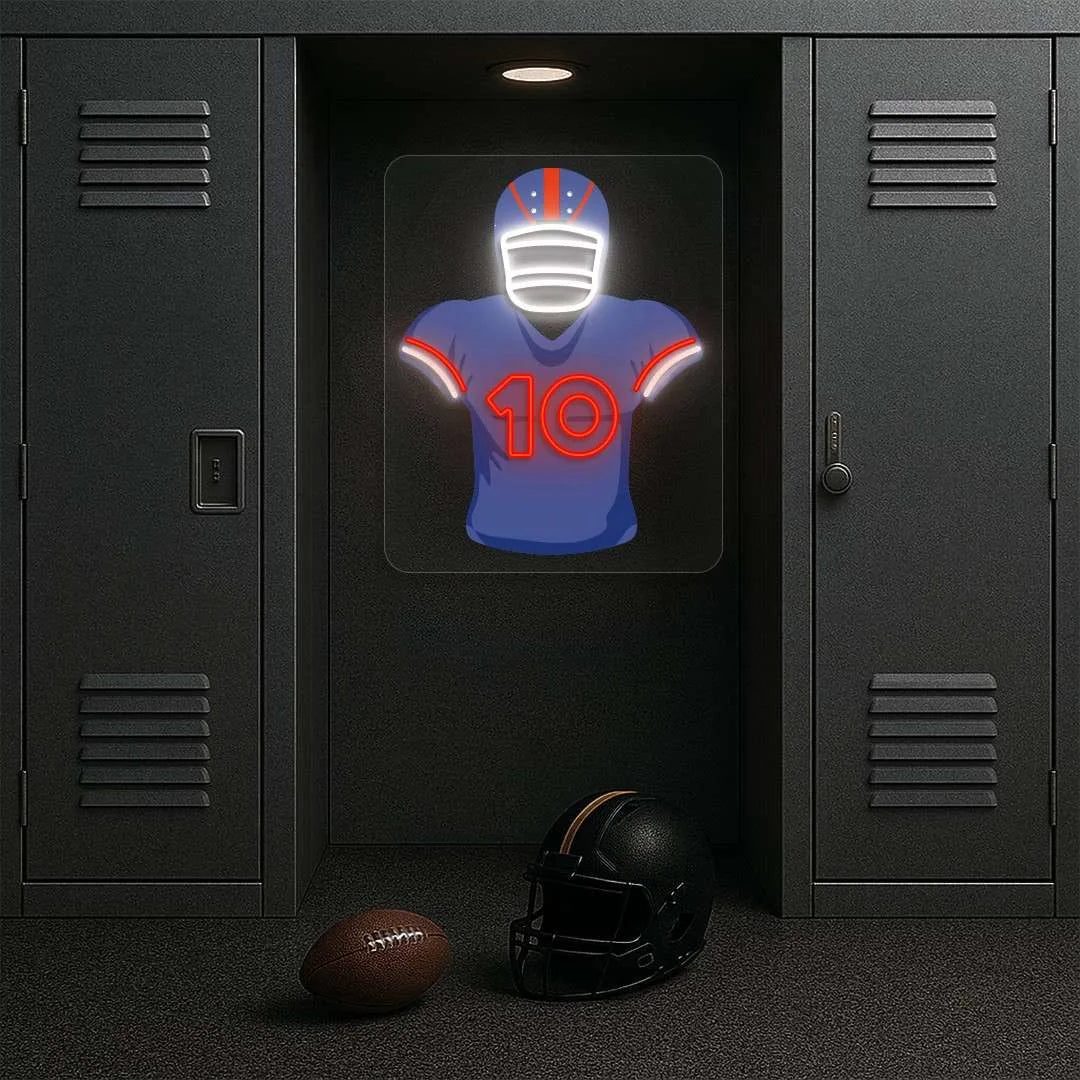 BUF Jersey Football Neon Artwork Sign