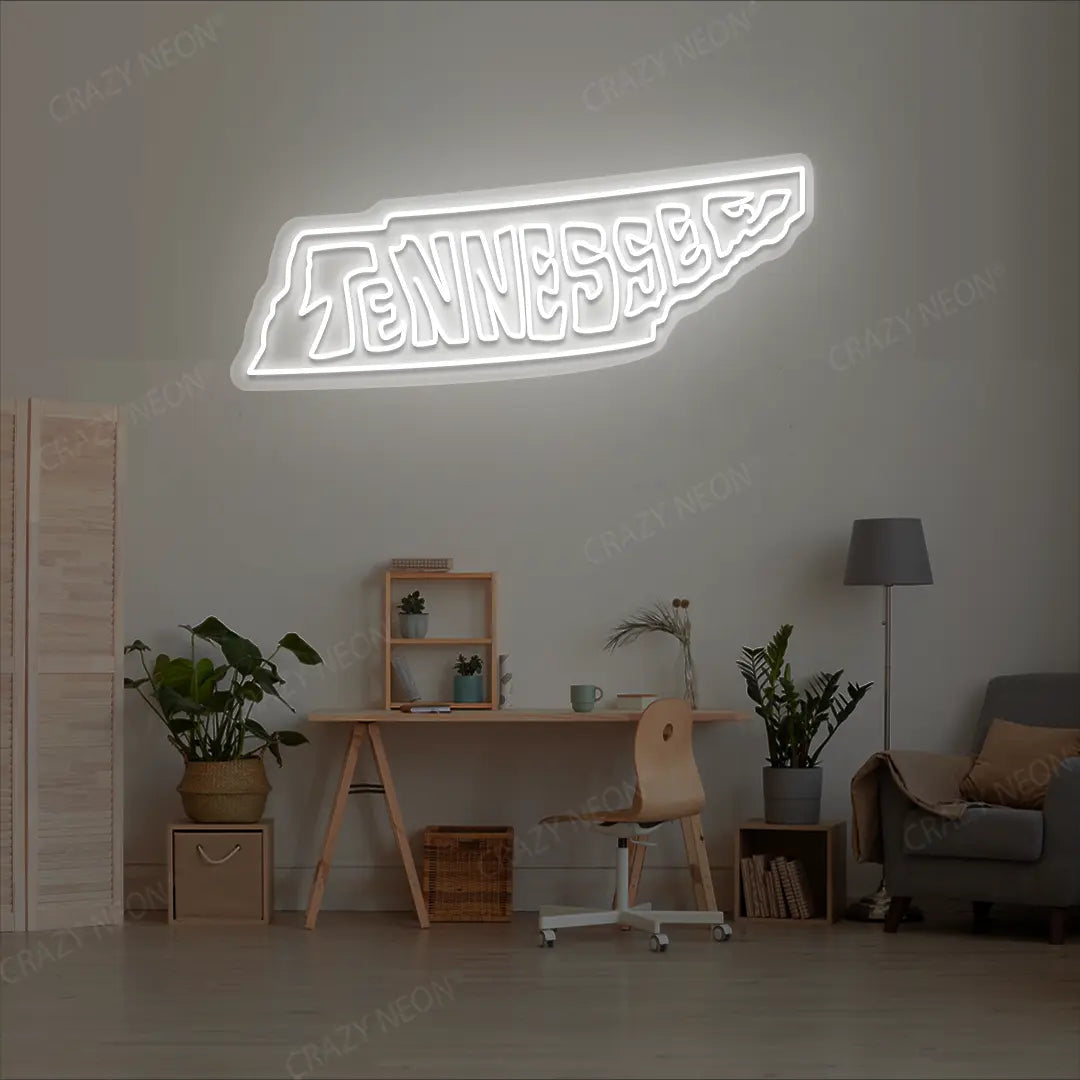 TENNESSEE Map Neon Sign