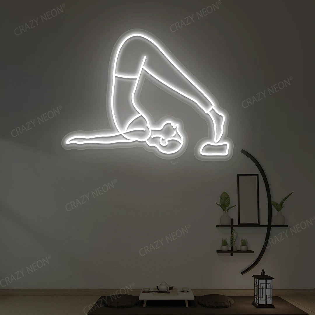 Halasana Yoga Neon Sign