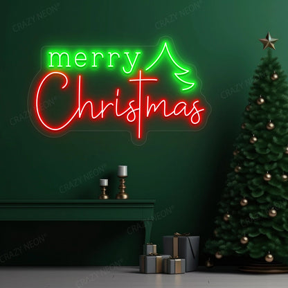 Christmas Wishes & Trees Neon Sign