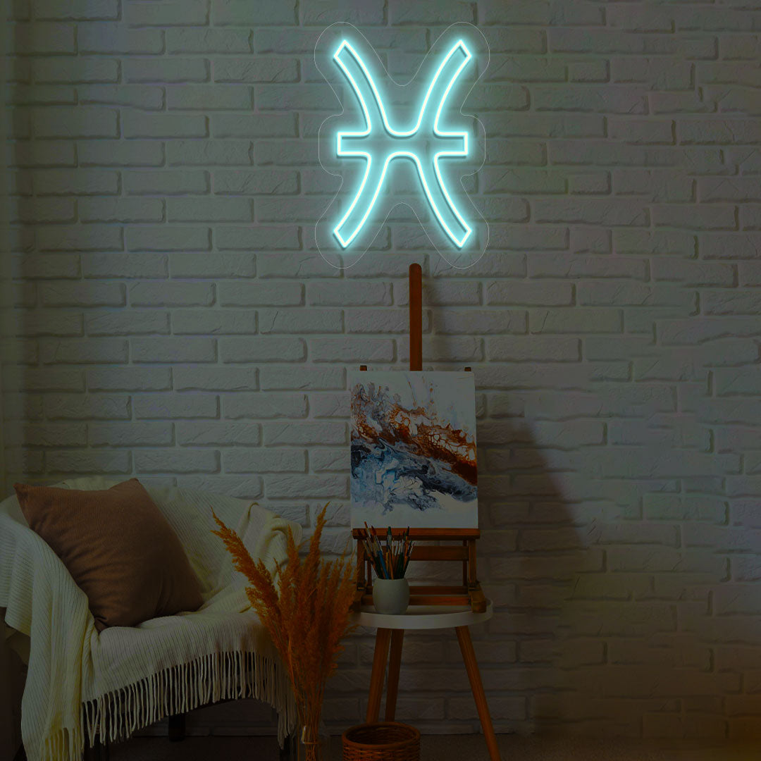 Pisces Zodiac Neon Sign