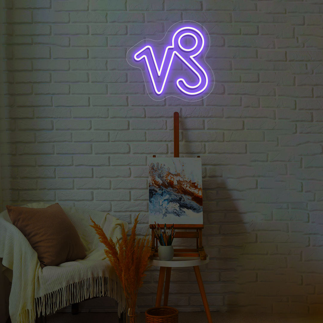 Capricorn Zodiac Neon Sign