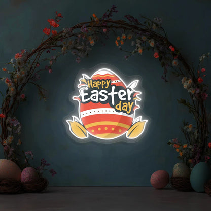 Happy Easter Day Egg Neon Artwork Sign