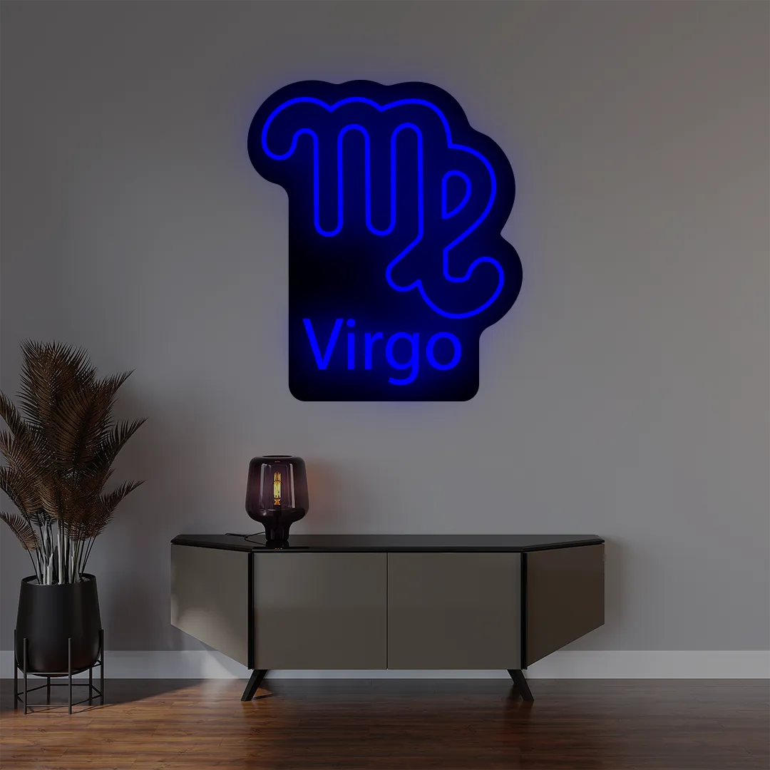 Virgo Zodiac Illuminated Sign