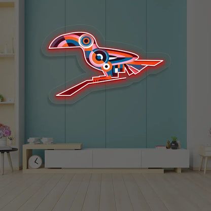Toucan Harmony Abstract Neon Artwork Sign