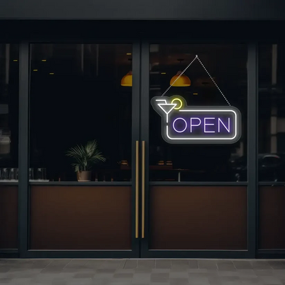 Martini Open Neon Sign