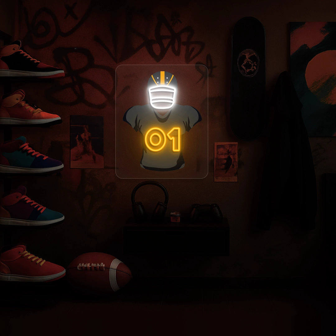 CIN Jersey Football Neon Artwork Sign